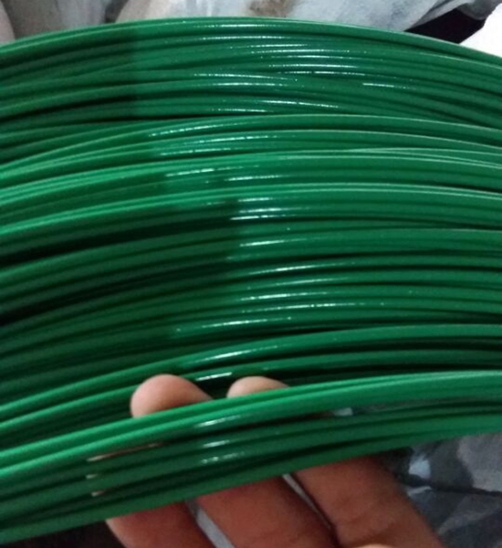 PVC coated dark green wire
